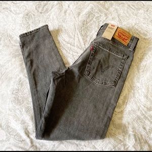 LEVI’S Wedgie Skinny Button Fly Jeans Black NWT